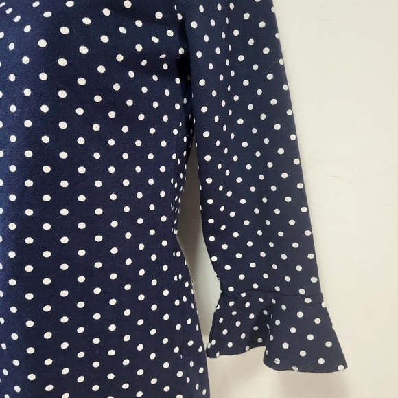 Ralph Lauren Blue & White Polka Dot Blouse - Picture 3 of 5